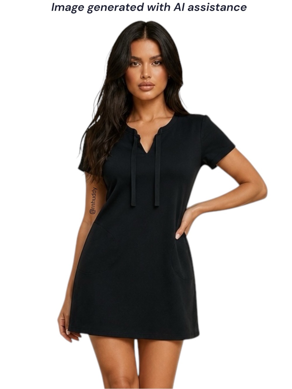 Calvin Klein M black casual dress with pockets